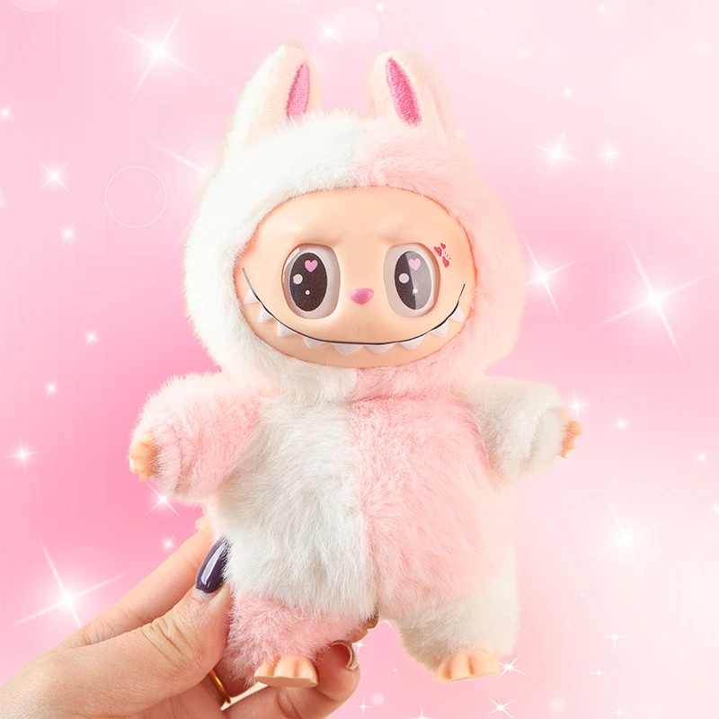 Labubu Vinyl Face Plush Doll Blind Box – Original Monster DIY Action Figure & Surprise Charm Keychain Gift 1