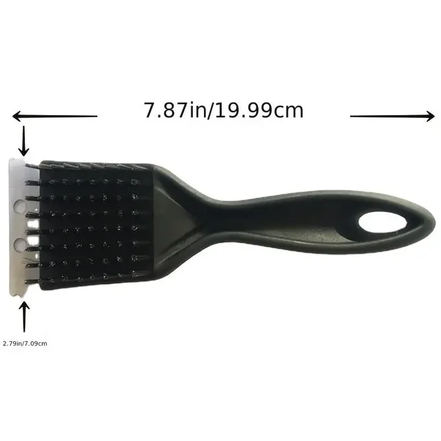 Brosse de nettoyage de gril robuste, poils en acier avec poignée en plastique pour le nettoyage en profondeur du barbecue, accessoires portables 1 pièce 4