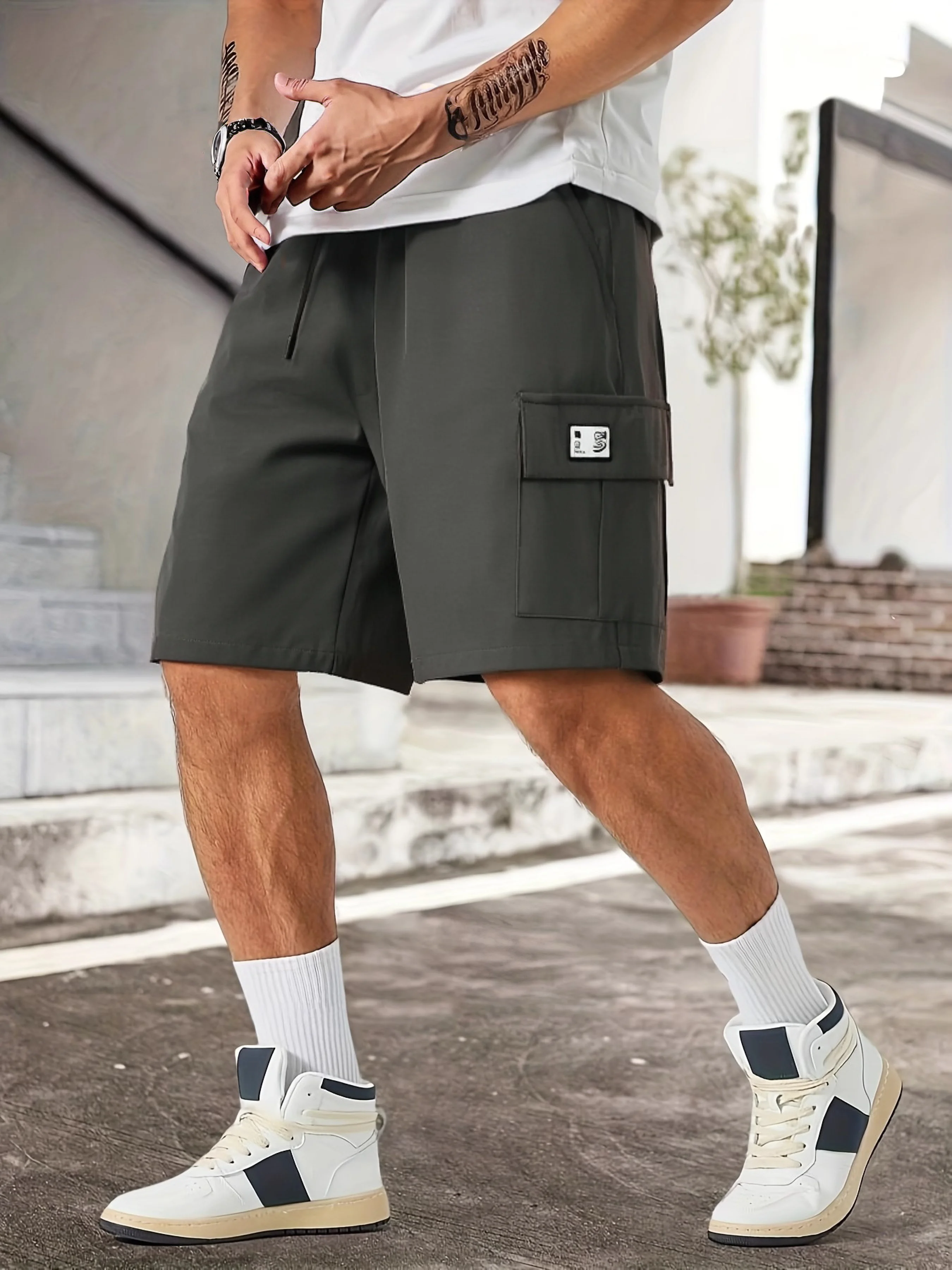 Summer Shorts Men Gym Sport Running Squat Fitness Workout Man Short Pants Breathable Quick-drying Drawstring Mens Shorts 5