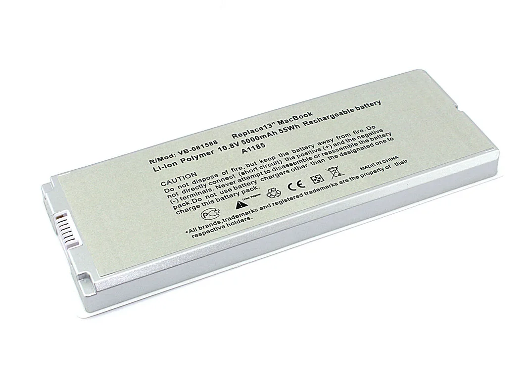 Аккумуляторная батарея для ноутбука MacBook A1185 55Wh белая OEM | Компьютеры и офис