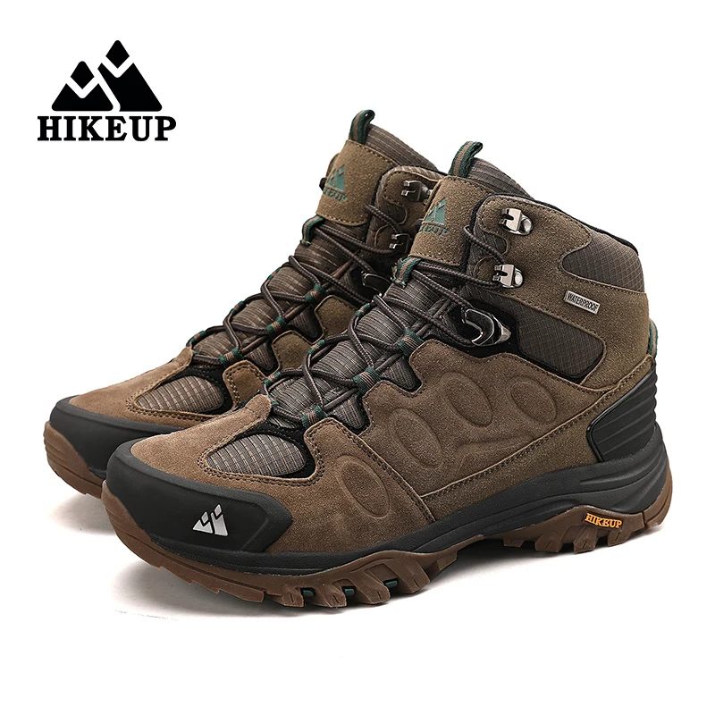 HIKEUP High-Top Männer Wanderschuhe Winter Outdoor Schuhe Schnüren Rutschfeste Sport Casual Trekking Stiefel Mann Wildleder warme Schuhe – Detail 39