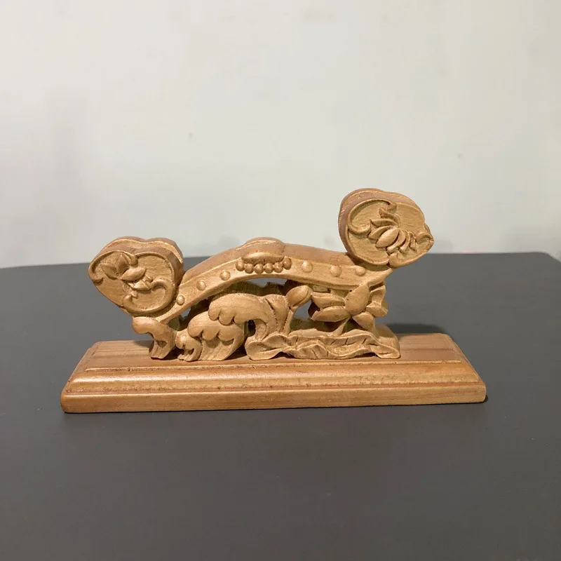 

Подставка для гребня из натурального дерева, домашний декор в китайском стиле, Элегантная классическая демонстрационная полка для расчески, Нефритовая форма Ruyi