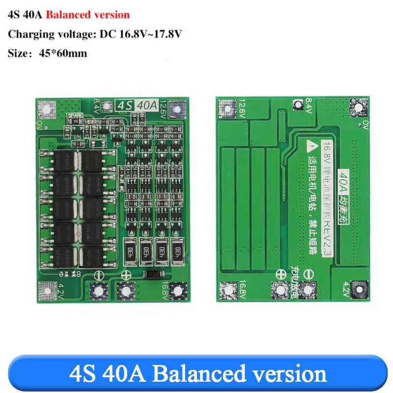 High-Capacity Lithium Battery Charger Protection Board with Enhanced Balance and Drill Motor Compatibility