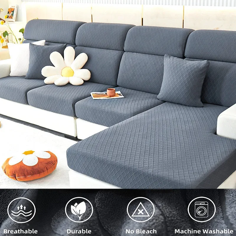 Sofa Cover Chaise Reclining Sofa Slipcover Adjustable Elastic Modular Sofa Seat Covers L Shaped Cushion Couch Protector Covers 4