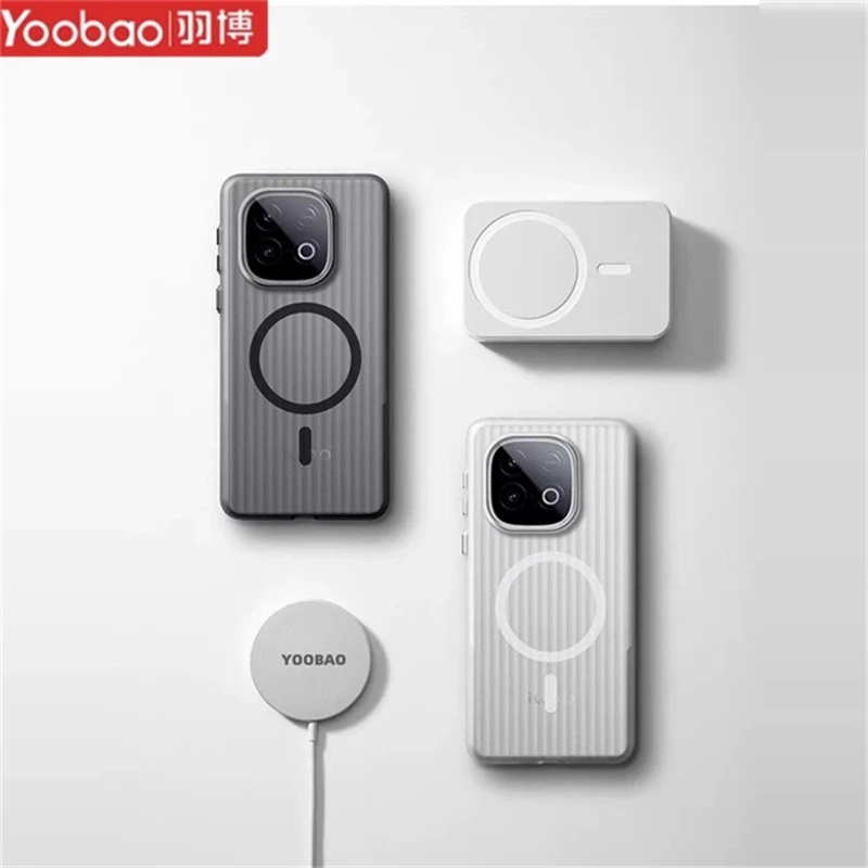 Magnetic MagSafe Matte Transparent Luggage Stripe Slim Shockproof Case