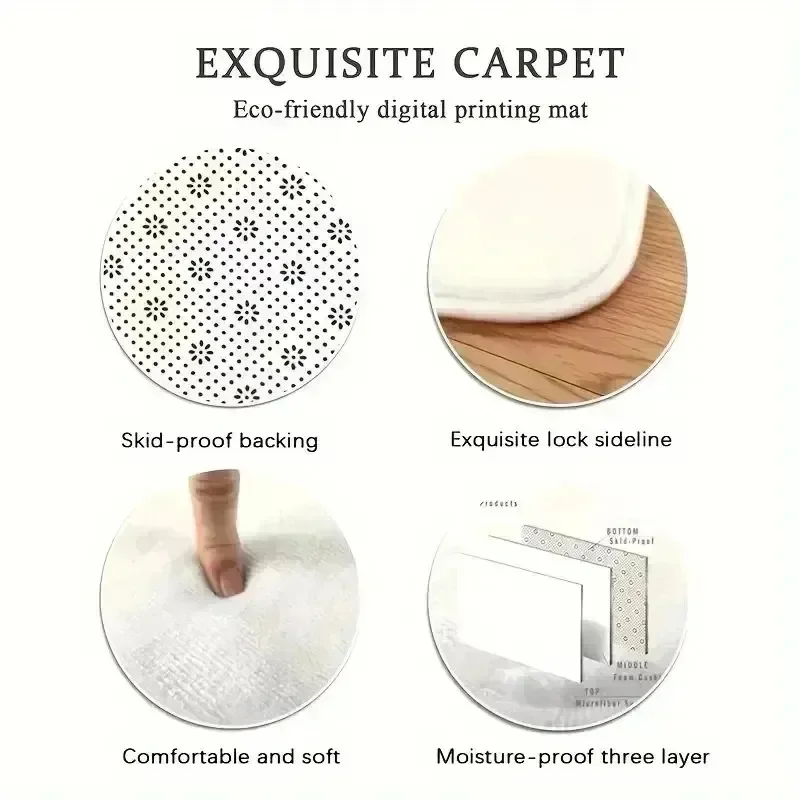 Bohemian-Style Outdoor Carpet for Anti-Mold Moisture-Proof and Dirt-Proof Summer Terrace Camping Mats Home Decoration Rugs