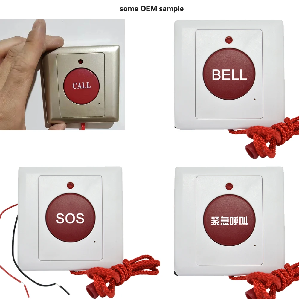 10Pcs Wall Mounted Wired Emergency Call Button With Digging Rope 86mm Box Waterproof Switch For Hospital Bed Washroom SOS