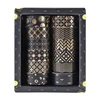 12Pcs Black Washi Tape Scrapbooking Supplies Gold Foil Masking Tape Diary Geometry School Supplies Cinta Adhesiva Decorativa 6