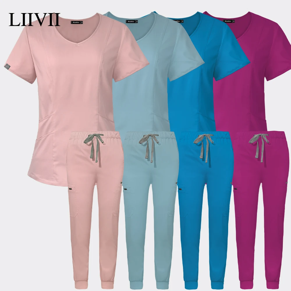 Nurse Accessories Women Wear Scrub Suits Hospital Doctor Working Uniform Medical Surgical Multicolor Unisex Uniforms