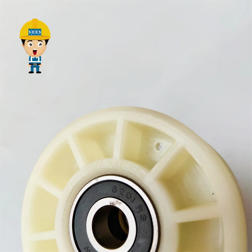 SEES GAA456CM1 XAA456BL Escalator Belt Roller H75mm 76*34*6201-2RS Use 506NCE OD76MM W34MM Bearing 6201 Without Axle M12 escalator handrail roller