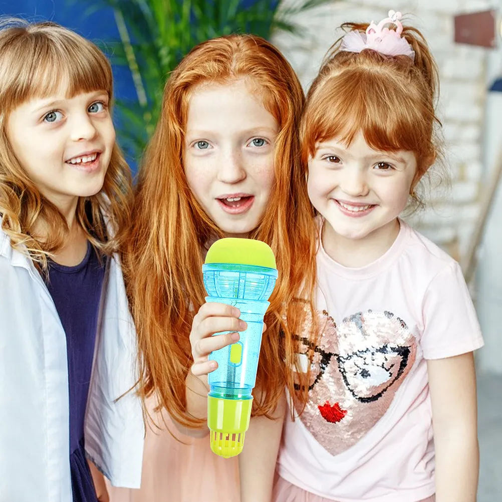 어린이를위한 3Pcs 플라스틱 가짜 마이크 척 놀이 노래 마이크 경량 무대 공연 파티 소품 척 마이크
