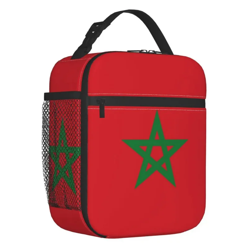 

The Flag Of Morocco Thermal Insulated Lunch Bag Women Resuable Lunch Tote for School Office Outdoor Multifunction Food Box