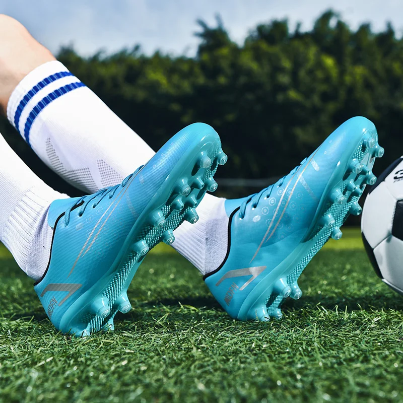 Plus Size Black Cleats Football Sneakers Men Women AG/TF Mens Soccer Shoes Teenager Football Training Shoes zapatillas de futbol