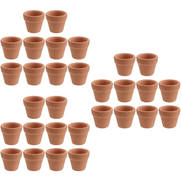 30 Db Mini Terracotta Pot Potery Clay Ültetvény Edények Zamatos Óvodai Nagyszerű Esküvői Kedvességhez