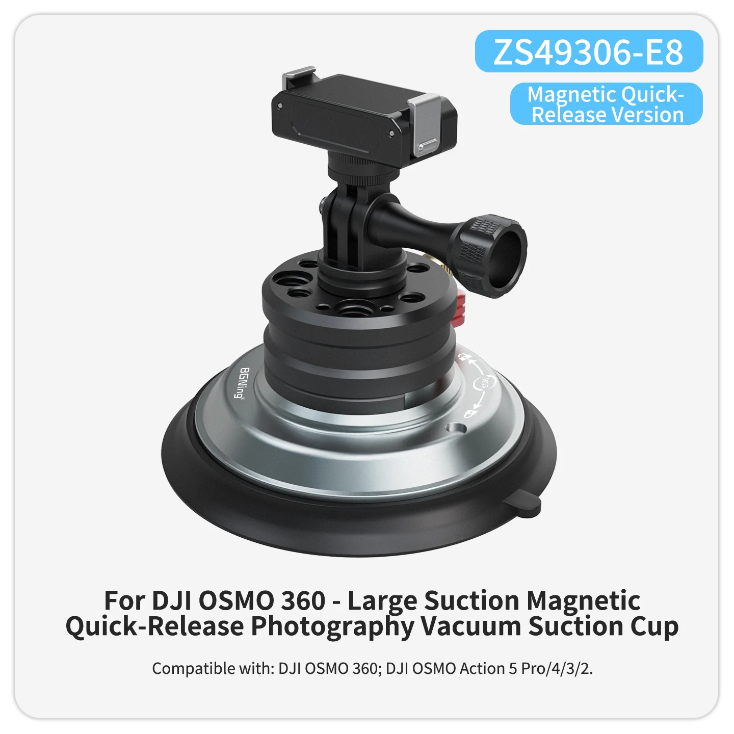Aluminium 360° ° Einstellbare Saugnapf Magic Arm Halterung für DJI Osmo 360 Pocket 3 GoPro 13 Insta360 1/4 Auto Windschutzscheibe Kamera Halter – Detail 14