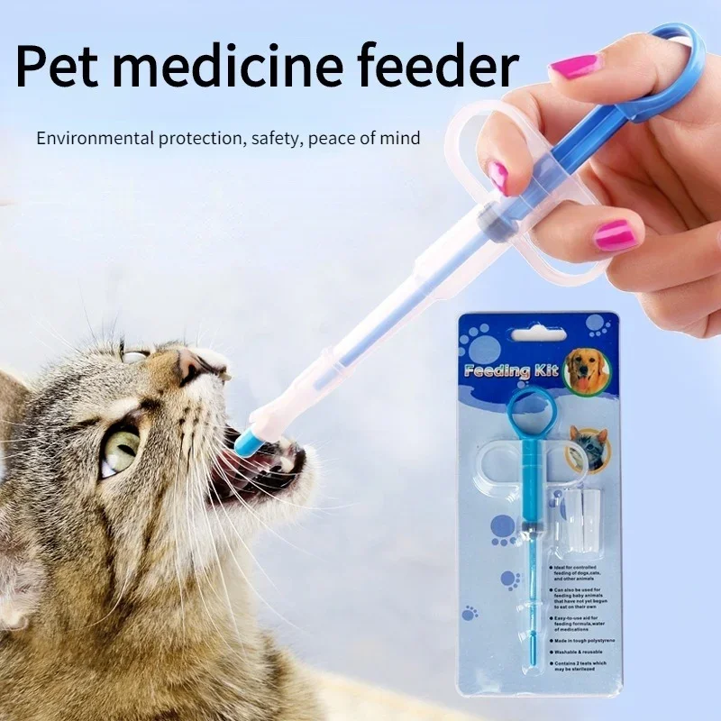 

1PCS Pet Syringe Pill Pusher Tablet Syrup Milk Cat Tube Feeder Tool Dog Accessories