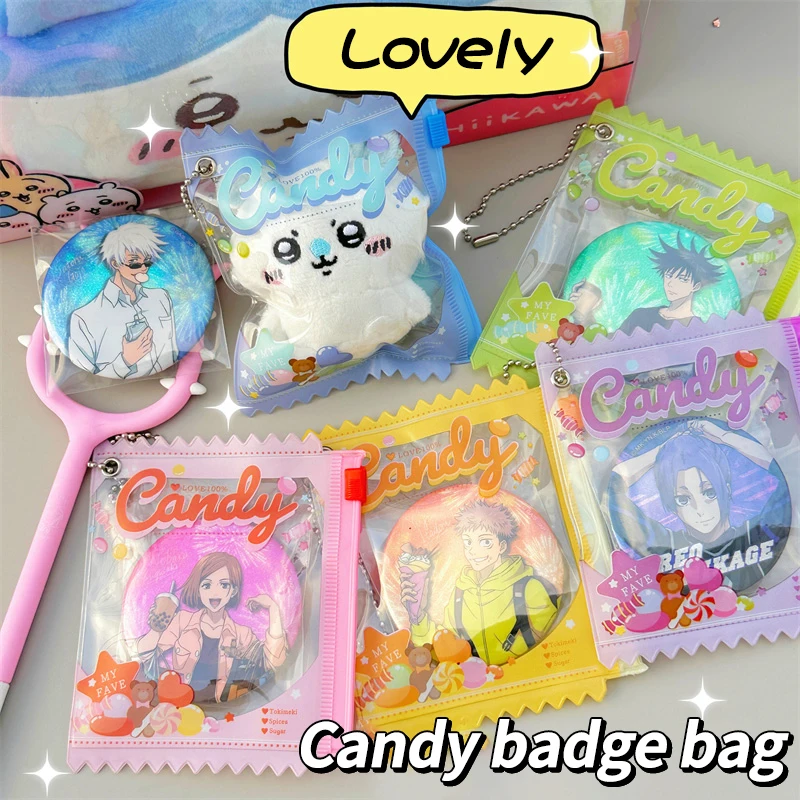 Cute Cartoon Ita Bag Pins Badge Protector Case for 58mm 75mm Anime Badges Display Bag Accessories Pin Case Animation Products ita bag pin case