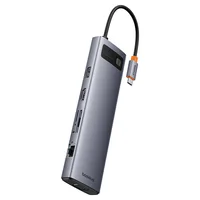 Metal Gleam Series 11-in-1 Type-C Docking Station USB Adapter with USB2.0 USB3.0*3 PD100W USB-C HDMI-compatible SD/TF Card 2