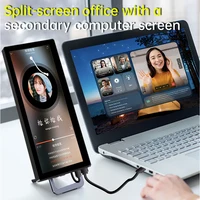 12.3 inch 1920x720 IPS screen monitor , HD LCD Bar Extender Monitor for Laptop/PC/Switch/Xbox, Type-C & HDMI Ports - Image 6