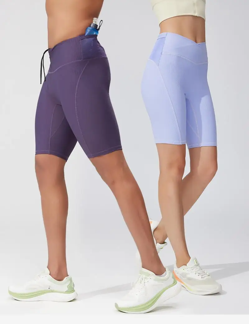 (S-2XL)Mens Quick Dry Compression Running Shorts High Waist Workout Bottoms with Mesh Back Multi-Pockets Fitness Traing Tights