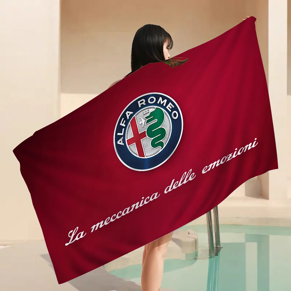 Alfa R-Romeo Logo Big Microfiber Beach Towels Quick Dry Towel Sand Beach Towels Pool Towel for Travel Swim Pool Yoga 6
