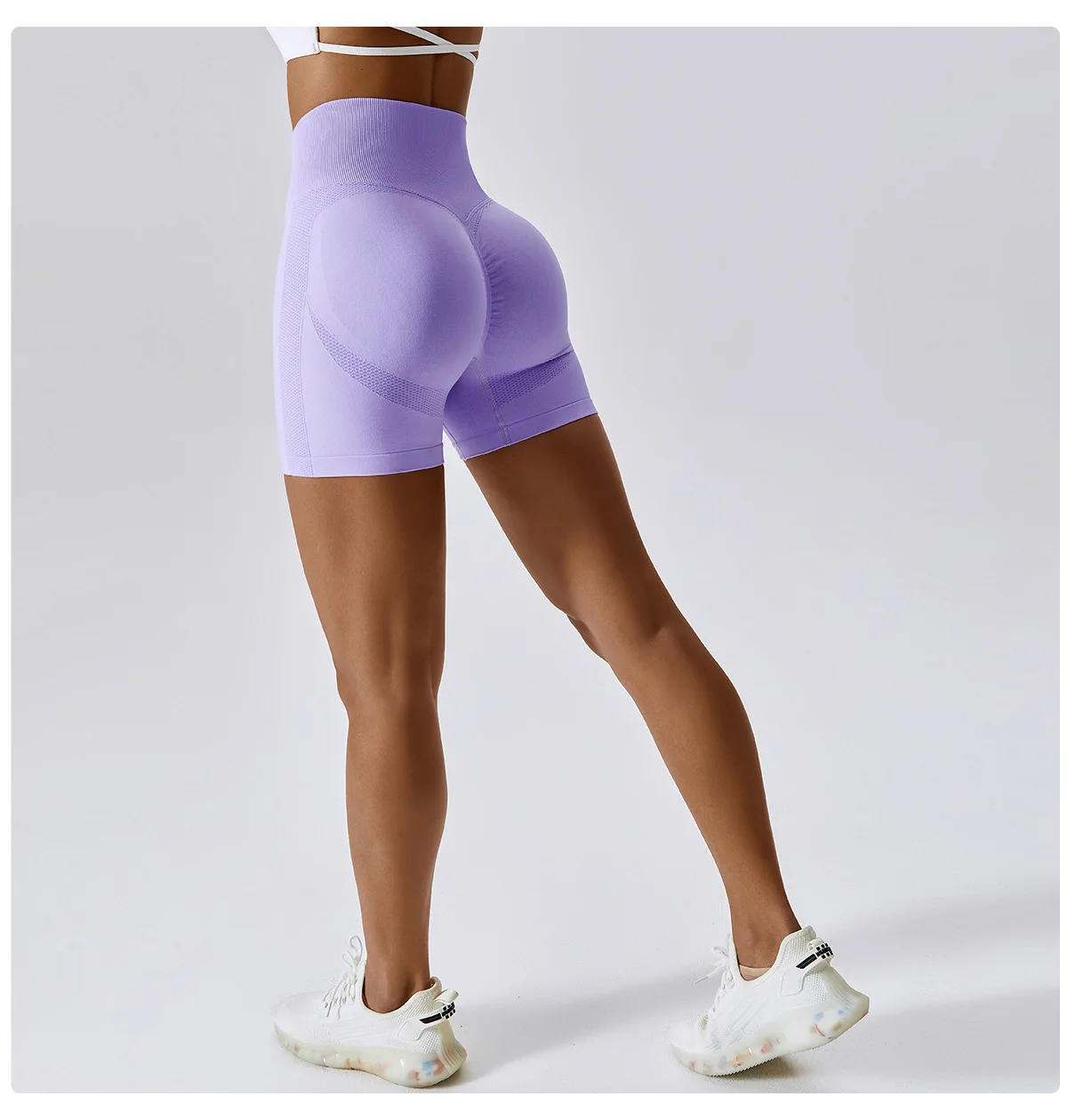 Pantaloncini da donna Pantaloncini sportivi senza cuciture per donna Ciclismo Jogging Fitness Vita alta Push Up Pantaloncini da palestra Leggings Abbigliamento da yoga da donna_voghion.com