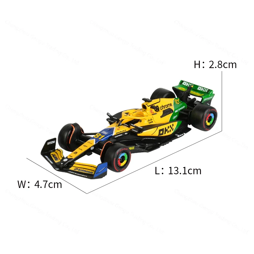 Bburago 1:43 2024 Mclaren MCL38 Miami Monaco F1 Formula Car Die Cast Vehicles Collectible Model Racing Toys 4