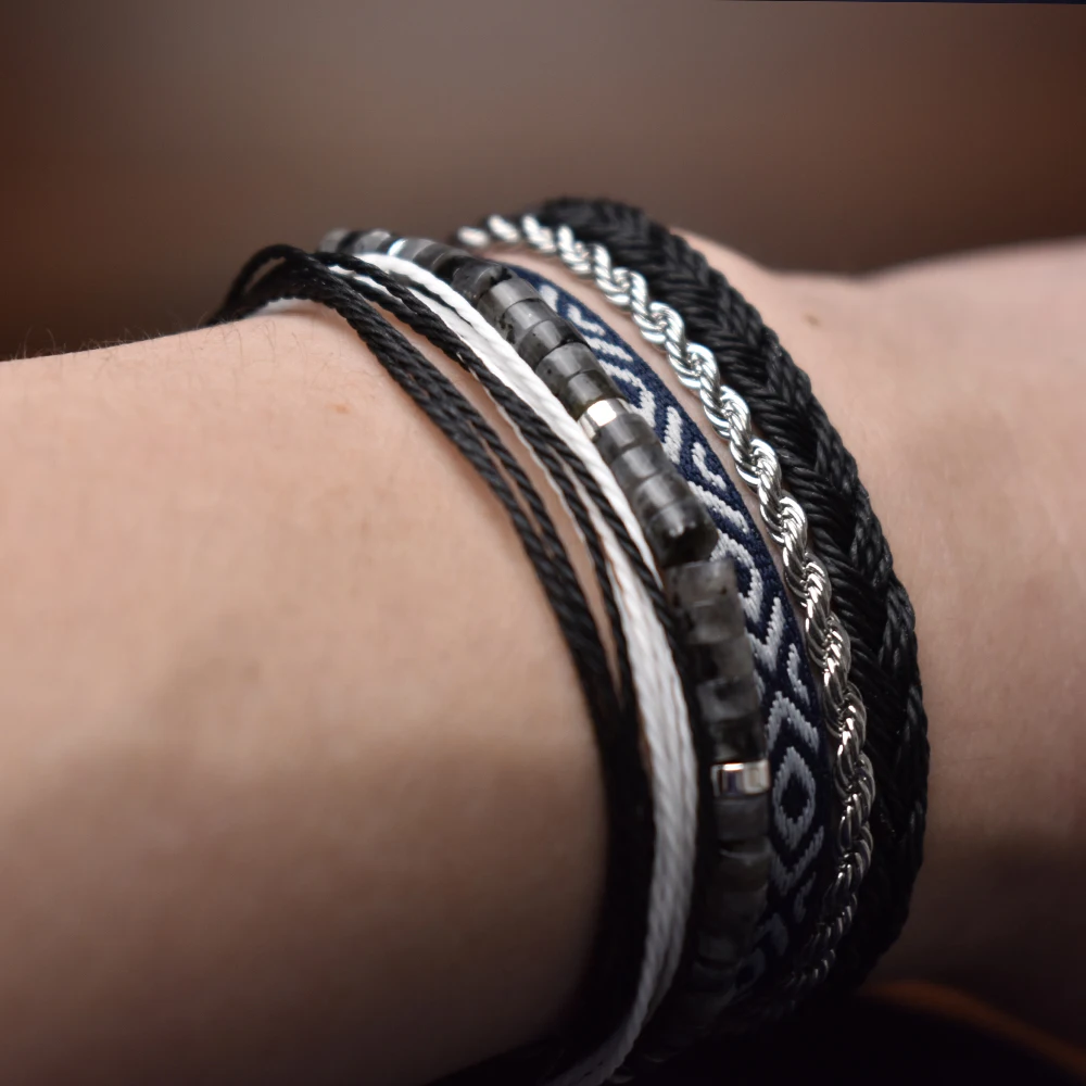 Designer Original Stacked Strap Multi-Layer Bracelet Columbia Ethnic Vintage Style