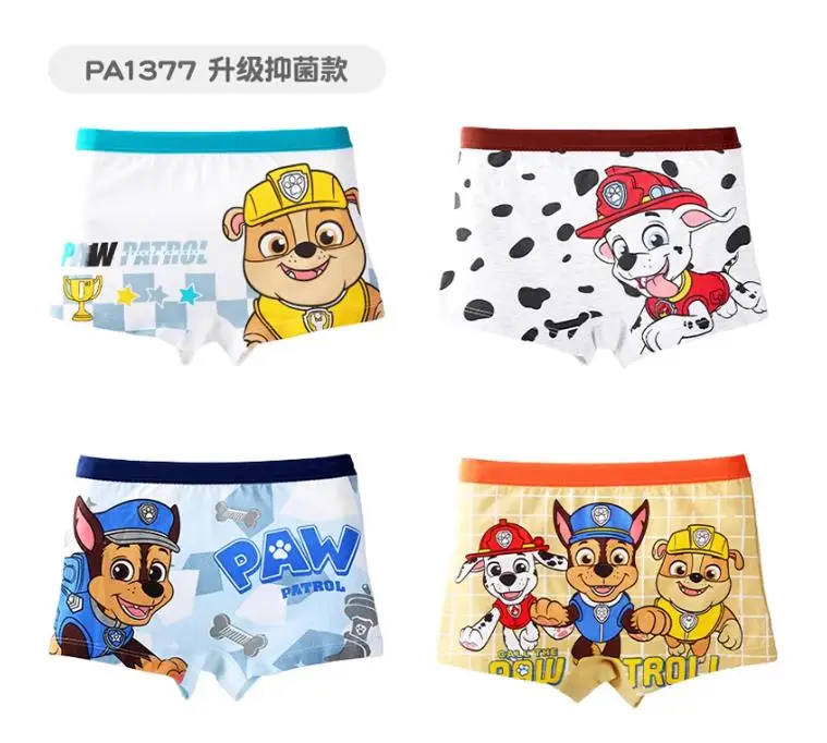 Boys Underwear Paw Patrol Children's Cotton Panties Antibacterial 2-8Y 4PCS