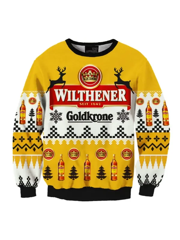 2023 Autumn and Winter New Fashion CPFM KANYE Vintage Street Clothing Christmas Elk 3D Printed Sweatshirt Men's Sweatshirt