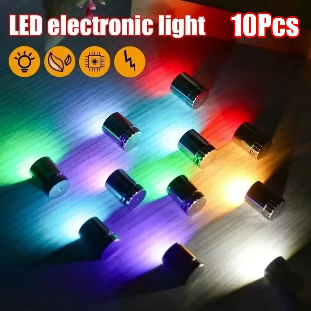 Small Mini LED Light Battery Powered Colorful Light Bulb Electronic Toys Accessories Party New Year Holiday Decoration 10Pcs