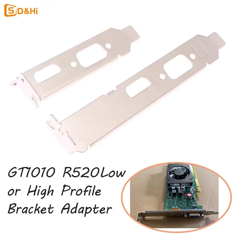 

Низкопрофильный кронштейн адаптер VGA HDM перегородка порт для Lenovo GT1010 R520 полная высота графическая видеокарта