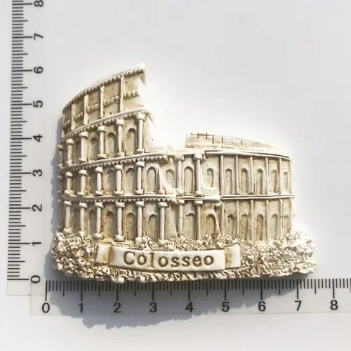 COMPOSIZIONE 3C - 6 PEZZI DI CALAMITE MAGNETE PER FRIGORIFERO COLLEZIONE SOUVENIR RICORDI VIAGGIO DI ROMA Souvenir From Italy Rome