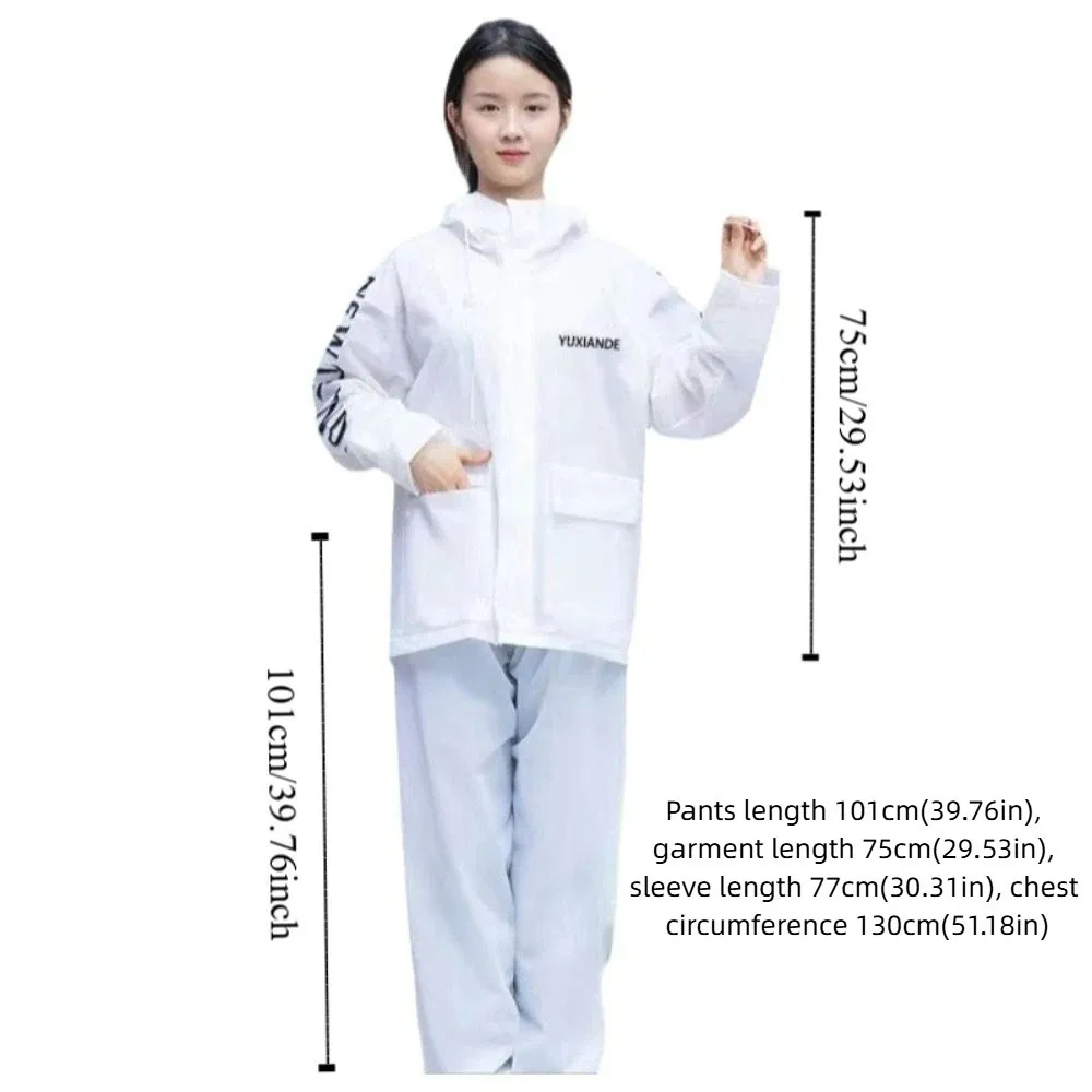 Waterproof Split Raincoat Heavy Rain Protection PVC Motorcycle Raincoat Set Thickened Portable Motorcycle Raincoat Rider Use