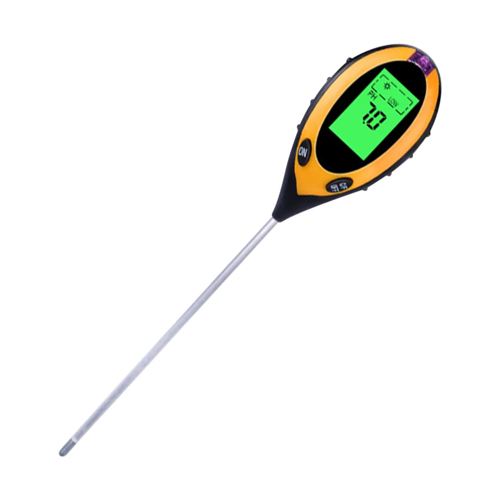 Soil PH Meter Tester Soil Tester Meter Moisture Monitor Temperature Sunlight for Gardening Plants Farming With Blacklight