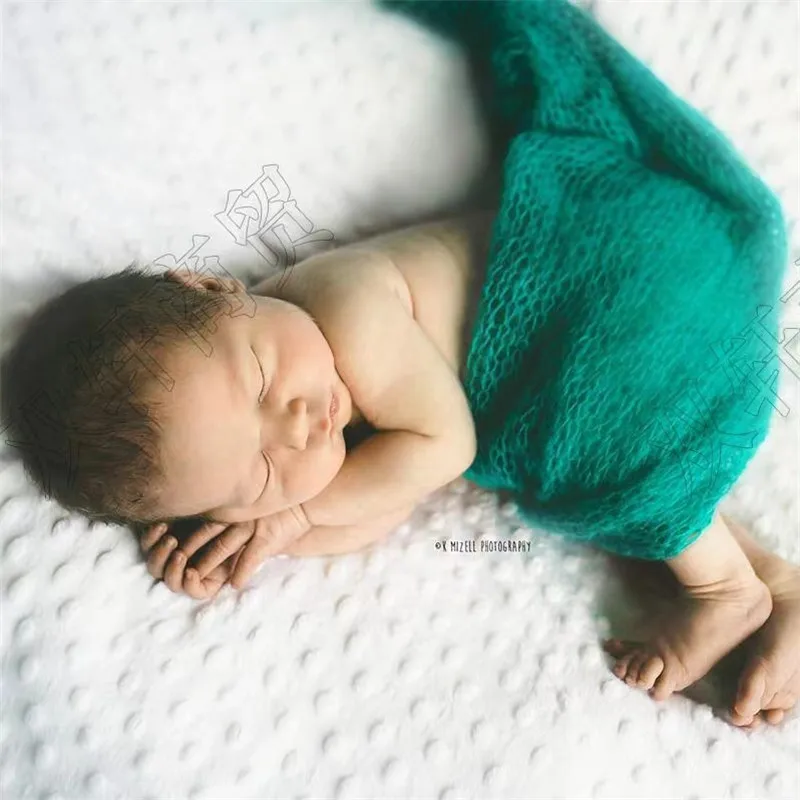 65*35 cm Mohair Soft Wrap Newborn Photography Props Basket Filler Photographic Background Blanket