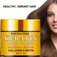 Masque capillaire réparateur, biotine, collagène, kératine, traitement des cheveux, après-shampooing, huile essentielle, nourrissant pour les cheveux secs et endommagés 2