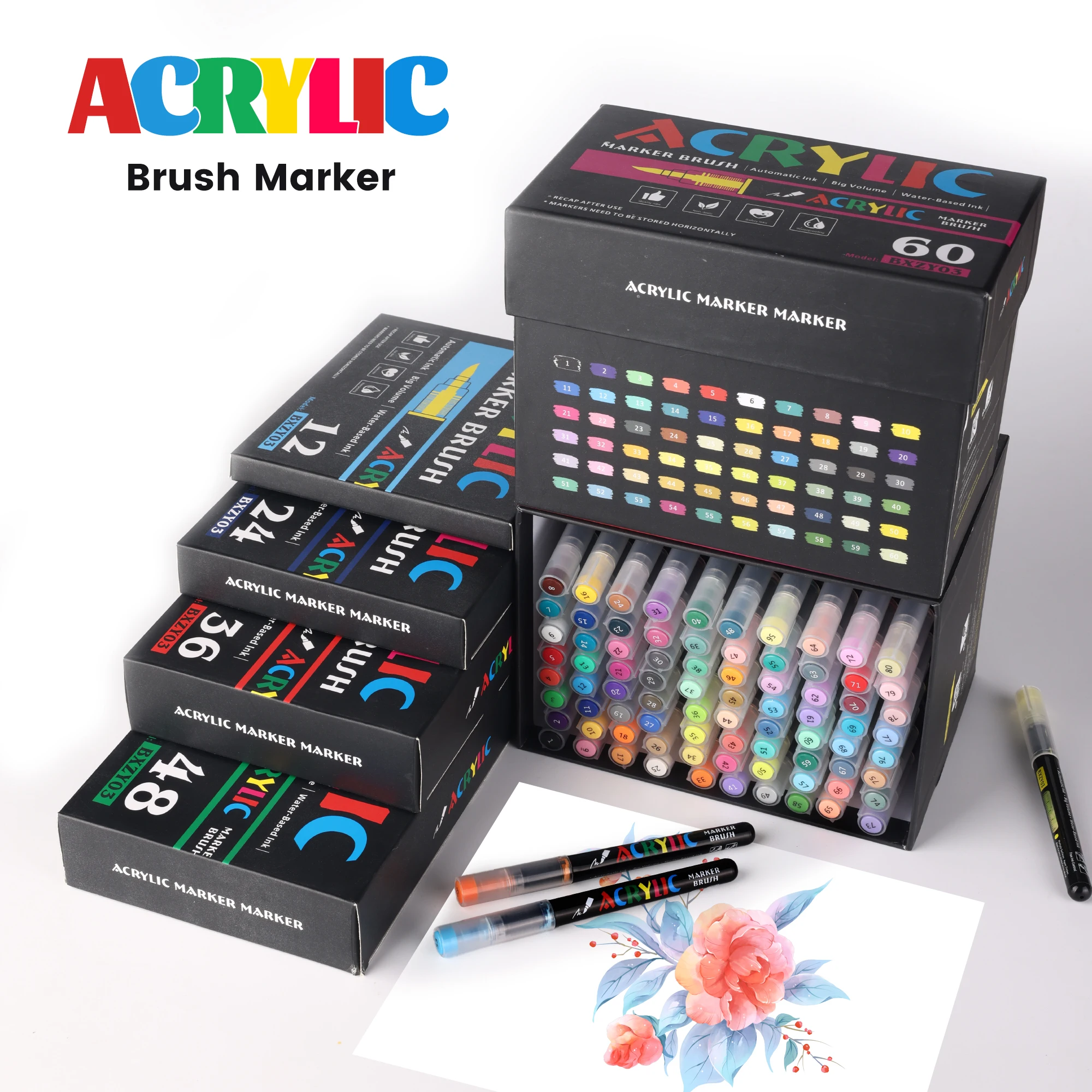 juego-de-rotuladores-acr-licos-de-80-60-48-36-24-12-colores-bricolaje