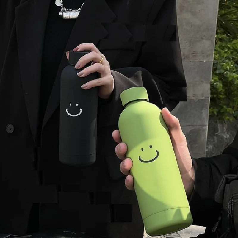 500ml Stainless Steel Smile Vacuum Insulated Cup Outdoor Portable Large Belly Bottle Sports Kettle water bottle thermal mug stainless steel thermos bottle thermal water bottle stainless steel water bottle stainless steel cup stainless steel thermos cup stainless steel thermal container