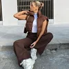 Winter Short Down Sleeveless Vest Women Warm Stand Collar Zipper Jacket Casual Fashion Quilted Cropped Coats Street Outerwears 6