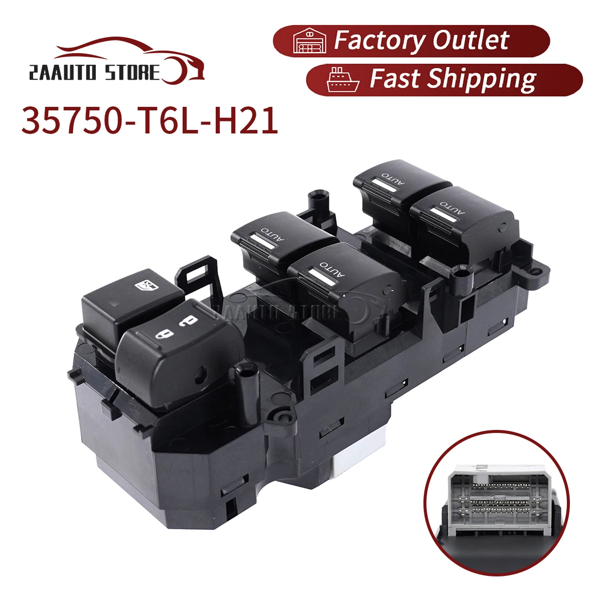 

37PINS For Honda Spirior 2015-2018 35750-T6L-H21 Auto Power Window Control Switch Lifting Door Lock Car Parts Accessories