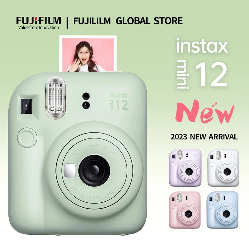 FUJIFILM INSTAX Instant Camera INSTAX Mini 12 Children's Fashion Cute Style Dating Essentials Mini11 Body New Year Gift lovely digital camera,film camera