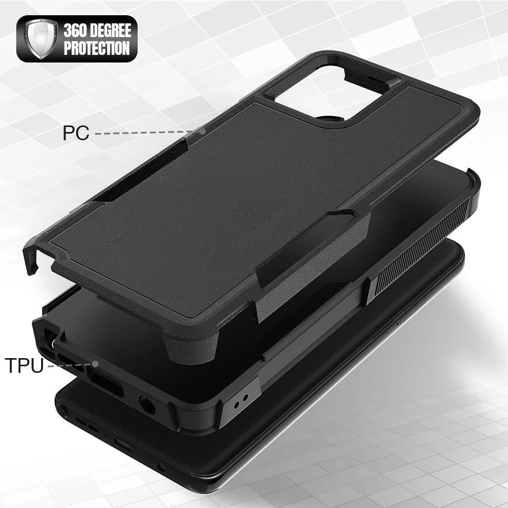 Stylish Dual-Layer Hybrid Armor Case with Shockproof Protection