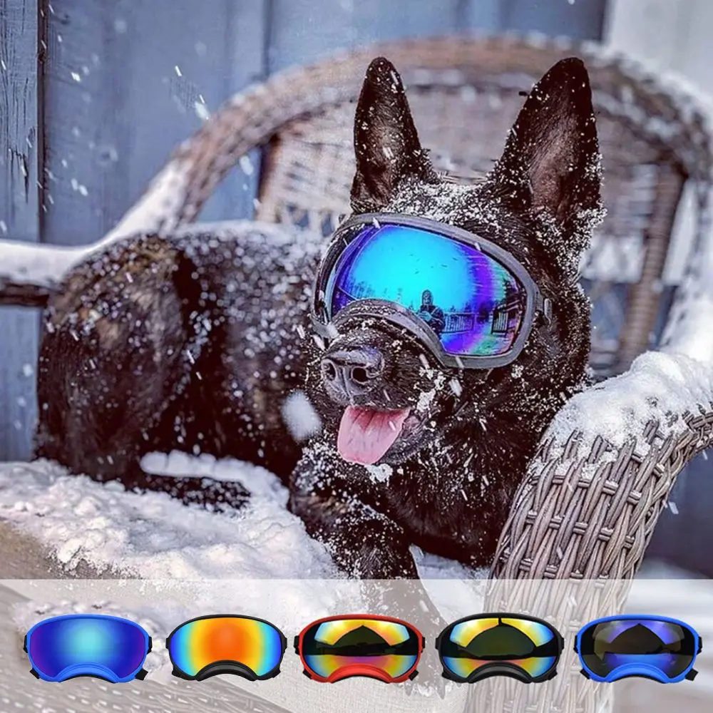 

Adjustable Dog Goggles Sunglasses PC Lens PVC Frame Pet Anti-UV Sun Glasses for Medium to Large Breed Dogs EyeWear Protection