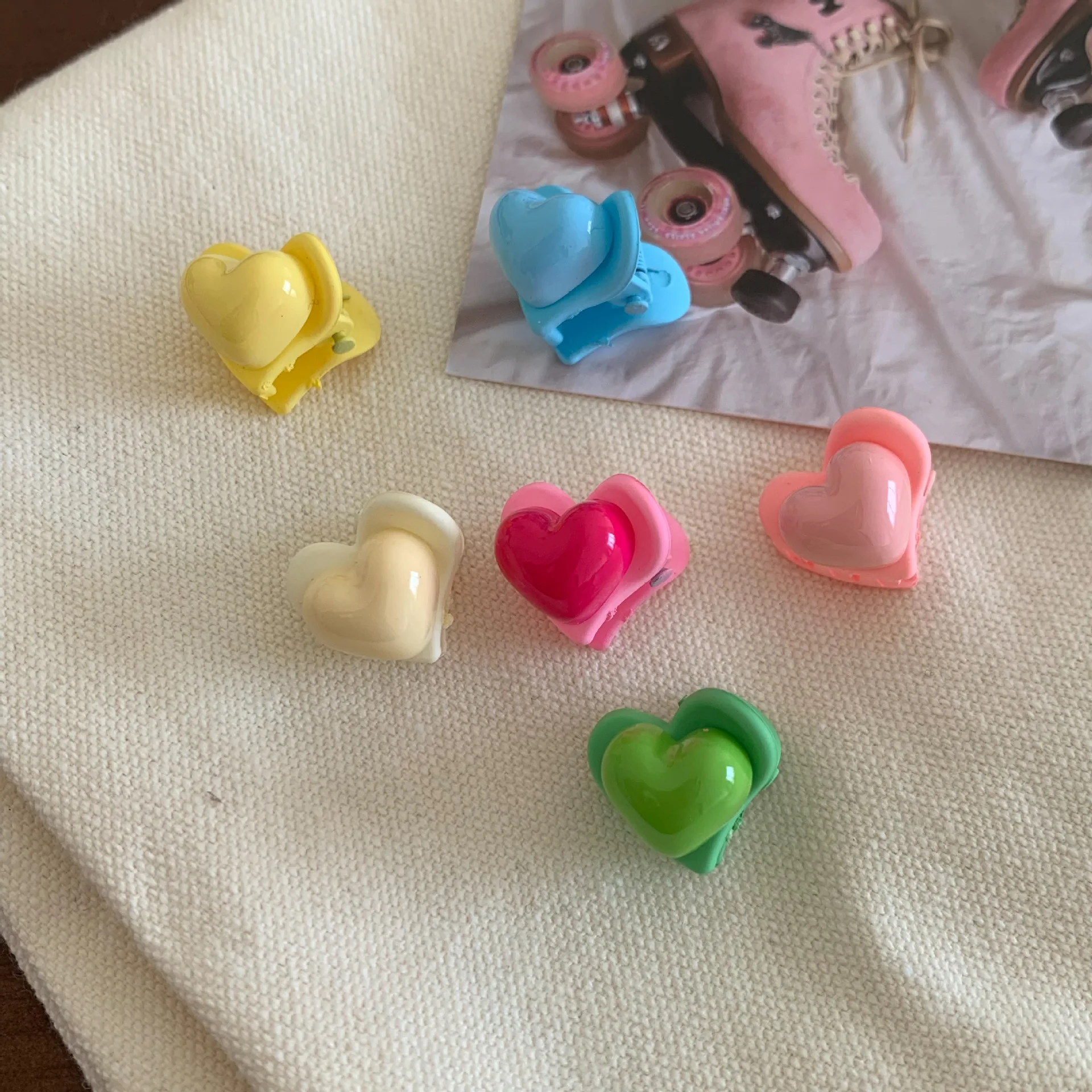 

Mini Hairpin Girl Hair Accessories Candy Color Heart HairClips for Girls Hair Bangs Clip Side Clip Korean Hair Accessories.