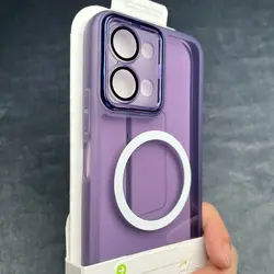 Custodia in silicone morbido trasparente con protezione per obiettivo, premium e magnetica