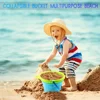 Portable Beach Bucket Sand Toy Foldable Collapsible Multi Purpose Silicone Pail Portable Beach Bucket Sand Toy No shovel 3 Color 4