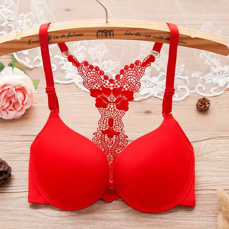 The-anterior-Y-type-beauty-come-back-sexy-bra-lace-gather-smooth-thin ...