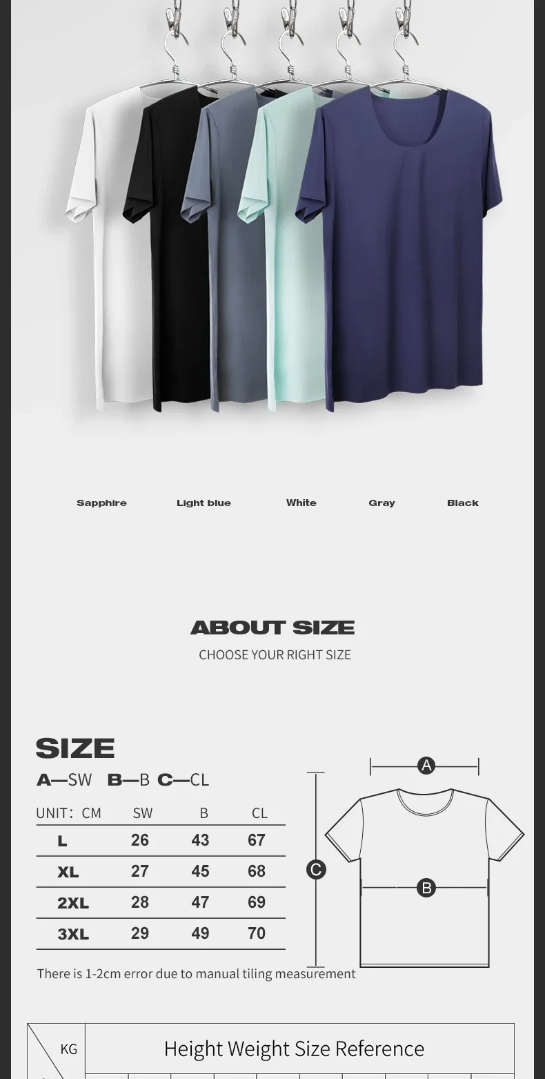 Sommer-Eisseide, nahtloses Herren-Kurzarm-T-Shirt, Rundhalsausschnitt, halbärmelige Kleidung, dünnes Basishemd, schlanke Unterwäsche – Detail 11