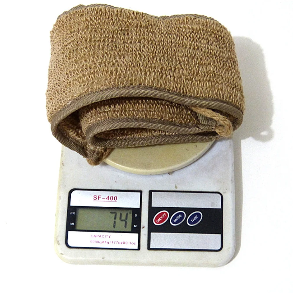 

1pc Linen Bath Towel Rub Back Rubbing Towel Scrubber Back Scrub Long Strip Shower Towel Random Style